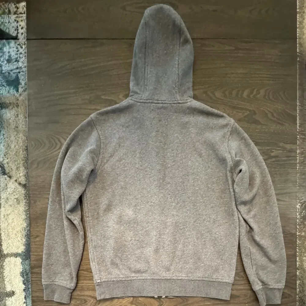 Nike Men’s Large Gray Full Zip Fleece Swoosh Hoodie